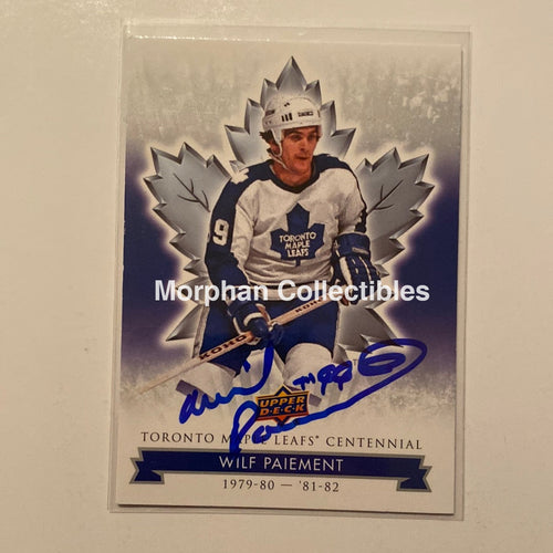 Wilf Paiement Autographed Card - Leaf Centennial #63