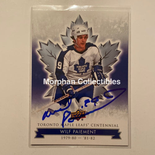 Wilf Paiement Autographed Card - Leaf Centennial #63
