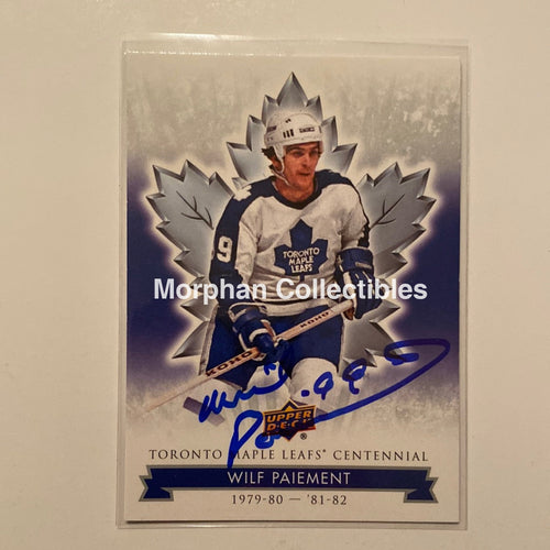 Wilf Paiement Autographed Card - Leaf Centennial #63