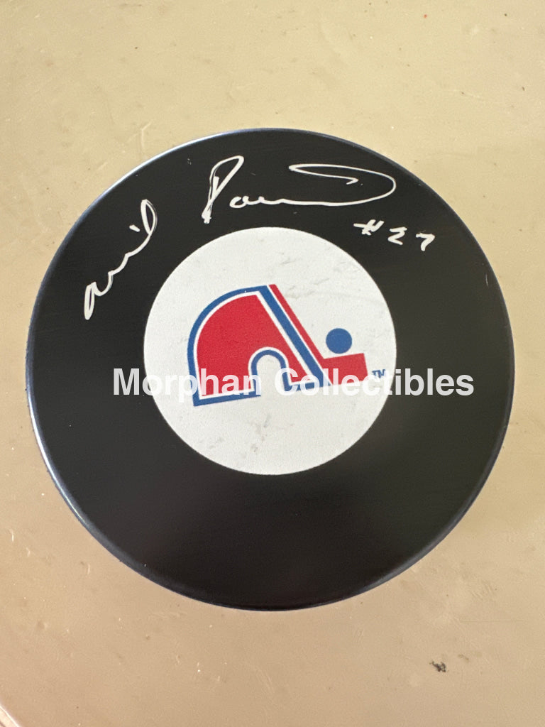 Wilf Paiement - Autographed Puck - Quebec Nordiques Puck