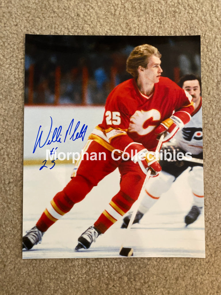 Willi Plett - Autographed 8X10 Photo Calgary Flames