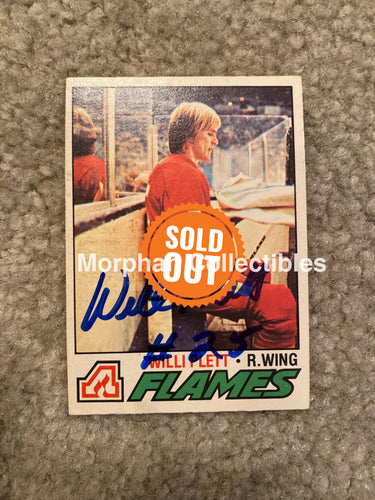 Willi Plett - Autographed Card 1977-78 Opc