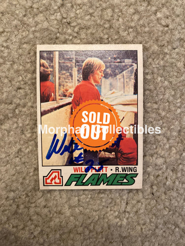 Willi Plett - Autographed Card 1977-78 Opc