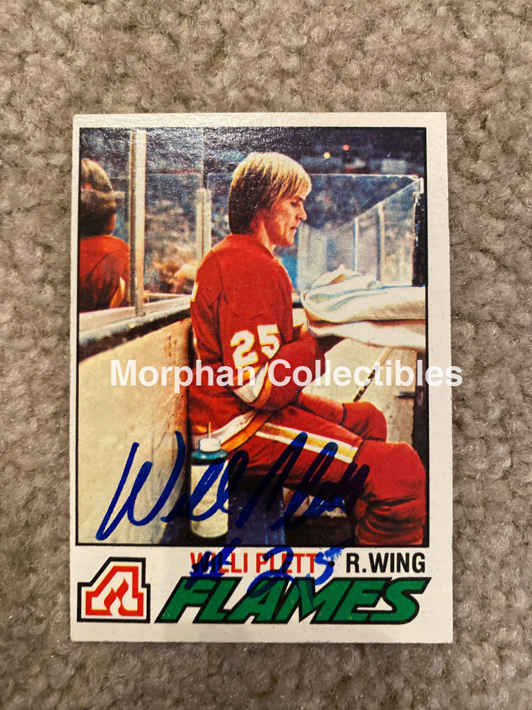 Willi Plett - Autographed Card 1977-78 Topps