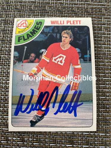 Willi Plett - Autographed Card 1978/79 Opc