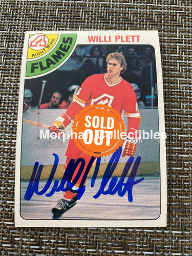 Willi Plett - Autographed Card 1978/79 Opc