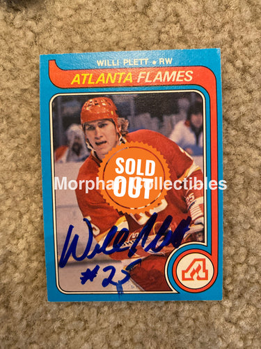 Willi Plett - Autographed Card 1979-80 Opc