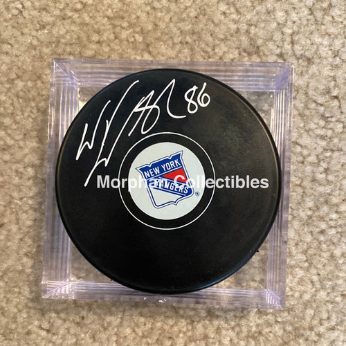 Wojtek Wolski - Autographed Pick New York Rangers Puck