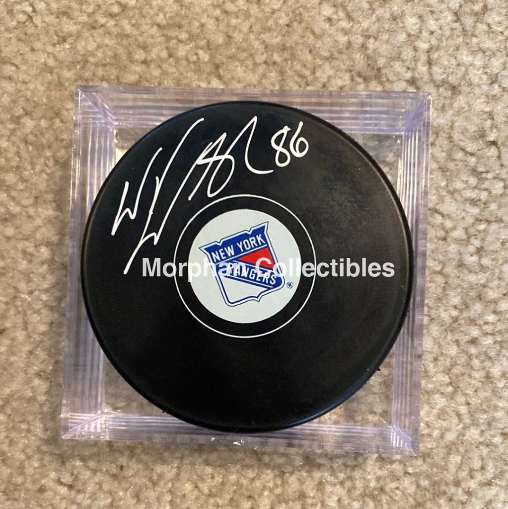 Wojtek Wolski - Autographed Pick New York Rangers Puck