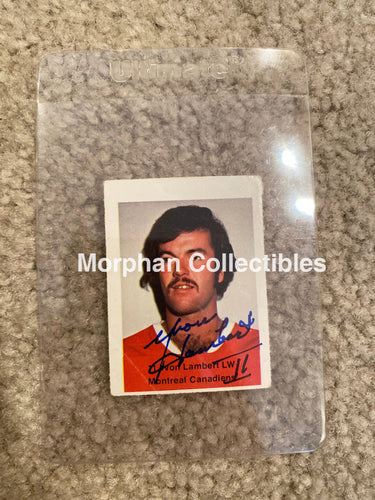 Yvon Lambert - Autographed Card 1974-75 Mini