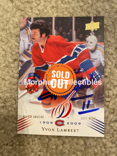 Yvon Lambert - Autographed Card Montreal Centennial