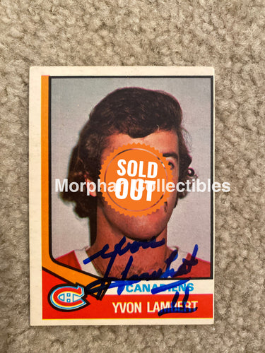 Yvon Lambert - Autographed Card Opc 1974-75 Rookie