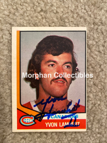 Yvon Lambert - Autographed Card Opc 1974-75 Rookie