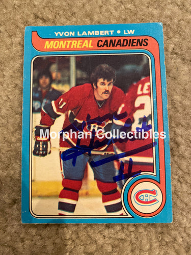 Yvon Lambert - Autographed Card Opc 1979-80