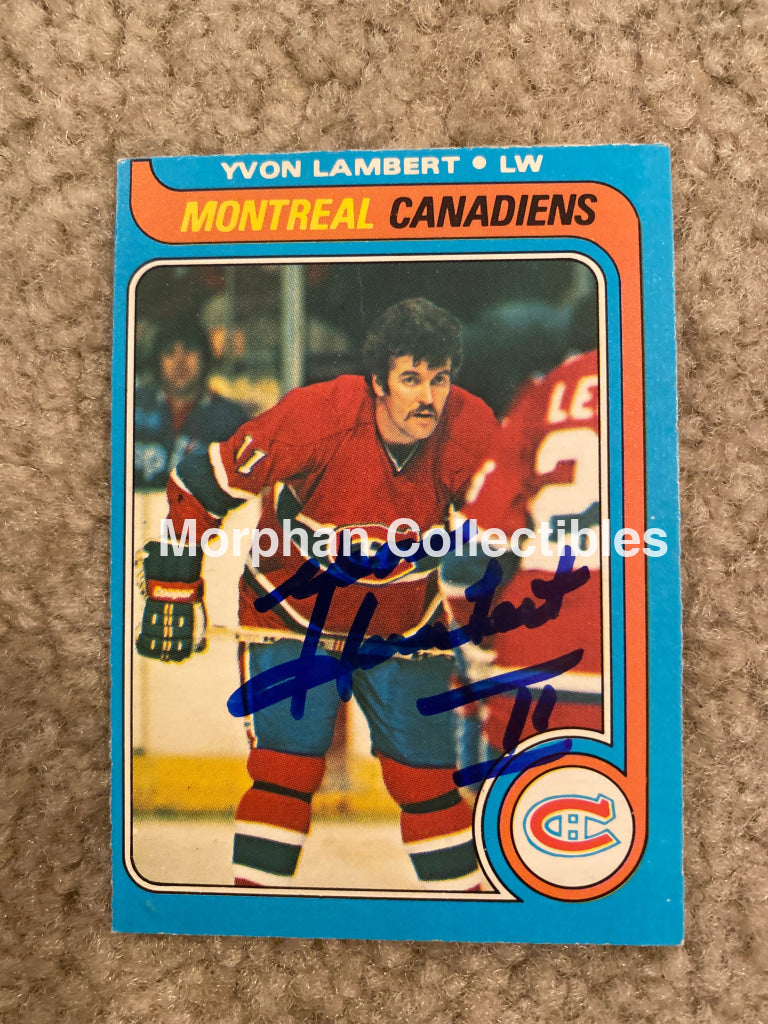 Yvon Lambert - Autographed Card Opc 1979-80