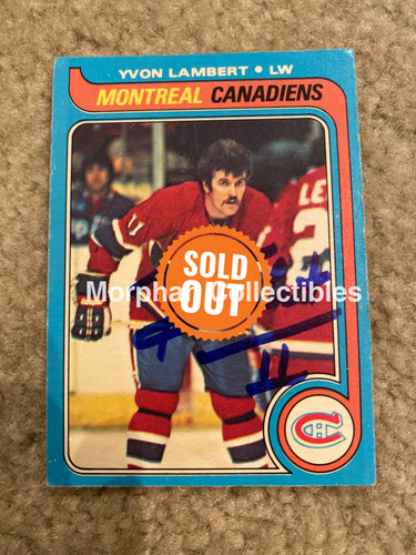 Yvon Lambert - Autographed Card Opc 1979-80