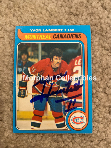 Yvon Lambert - Autographed Card Opc 1979-80