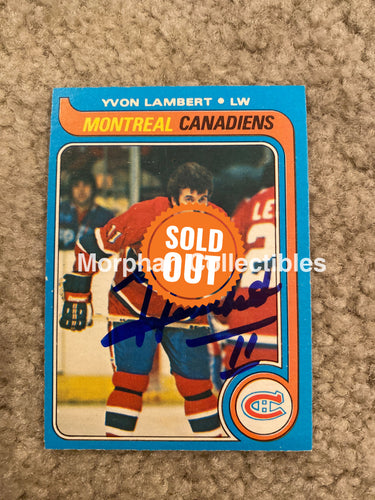 Yvon Lambert - Autographed Card Opc 1979-80