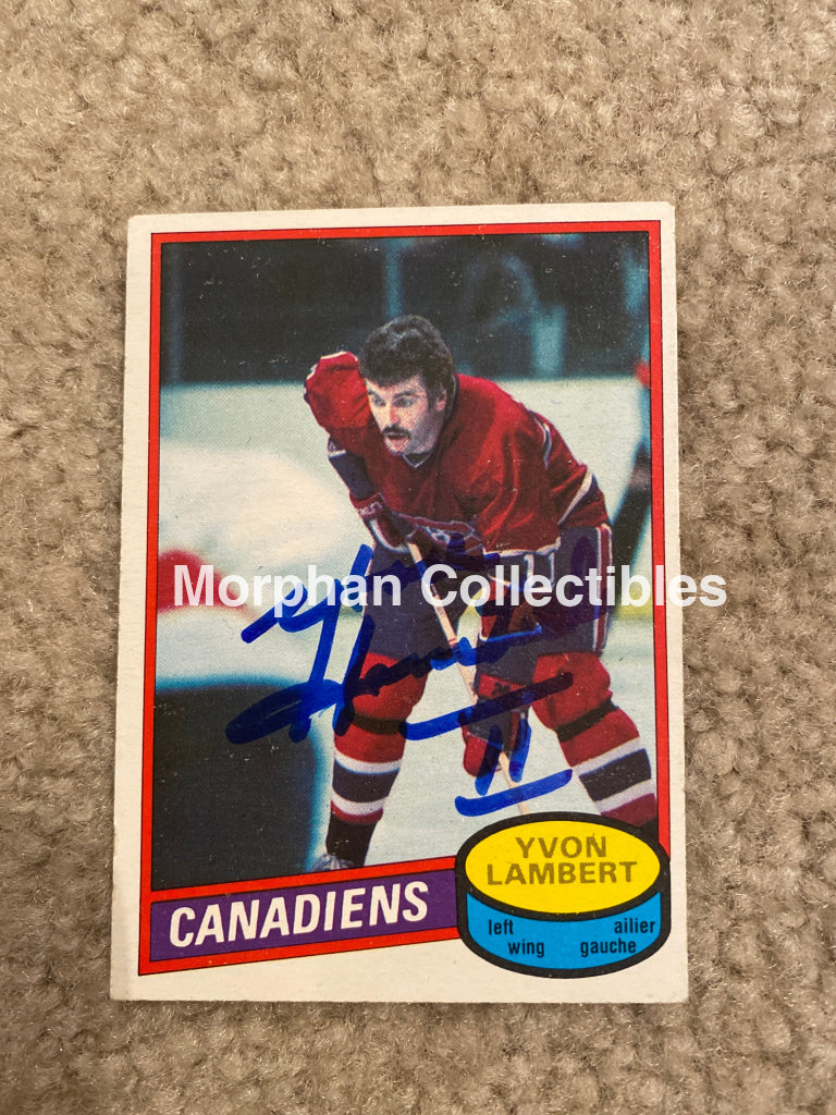 Yvon Lambert - Autographed Card Opc 1980-81