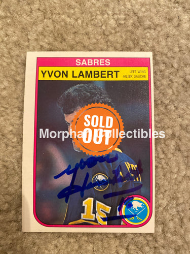 Yvon Lambert - Autographed Card Opc 1982-83