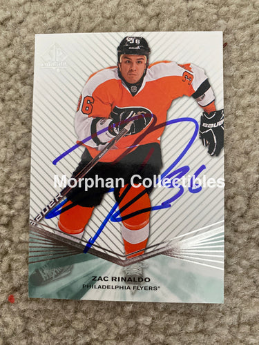 Zac Rinaldo - Autographed Card Upper Deck Sp 2011/12