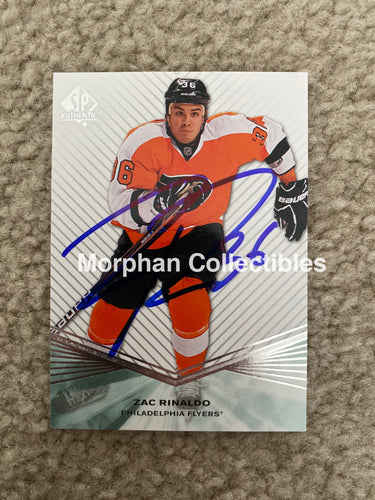 Zac Rinaldo - Autographed Card Upper Deck Sp 2011/12