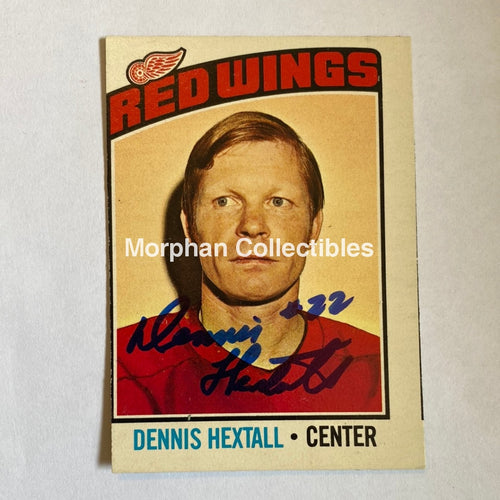 Dennis Hextall - Autographed Card 1976-77 Opc